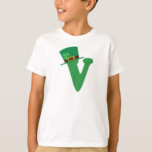 St Patricks Day Letter V Alphabet T-Shirt