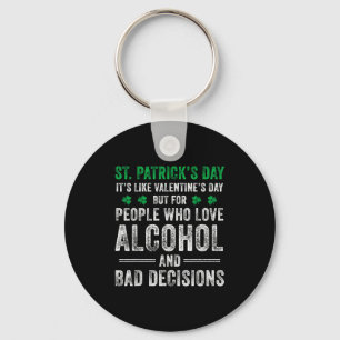 St patrick's day like valentine's but saint pattys key ring