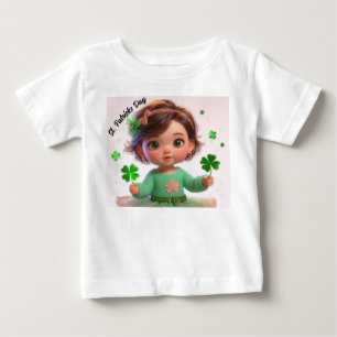 St. Patricks Day little girl Baby T-Shirt