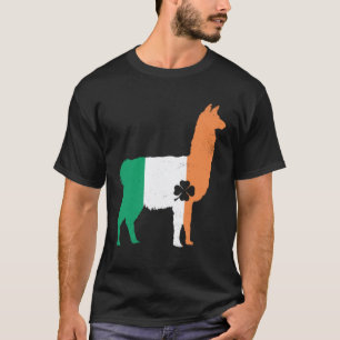 St Patricks Day Llama Irish Shamrock Ireland Anima T-Shirt