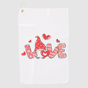 St. Patrick's Day Love Gnome. Golf Towel