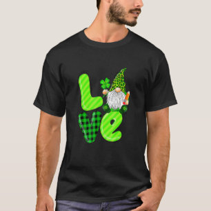 St Patrick's Day Love Gnomes Shamrock Horseshoe Ir T-Shirt