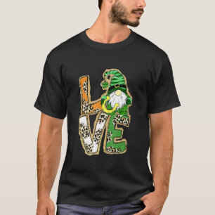 St Patrick's Day Love Gnomes Shamrock Horseshoe Ir T-Shirt