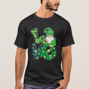 St Patrick's Day Love Gnomes Shamrock Horseshoe Ir T-Shirt