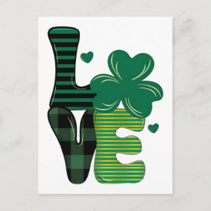 St patrick's day love holiday postcard