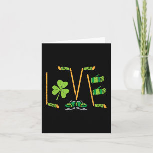 St Patricks Day Love Ice Hockey Saint Paddys Men B Card