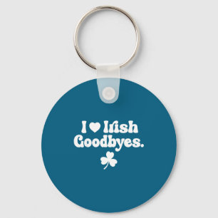 St patricks day love irish goodbyes heart irish key ring