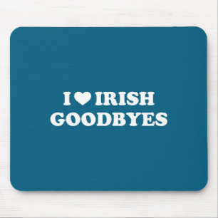 St patricks day love irish goodbyes heart irish mouse pad