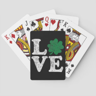 St Patrick's Day LOVE Shamrock Irish Playing Cards