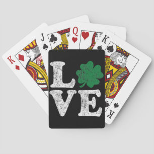 St Patrick's Day LOVE Shamrock Irish Playing Cards