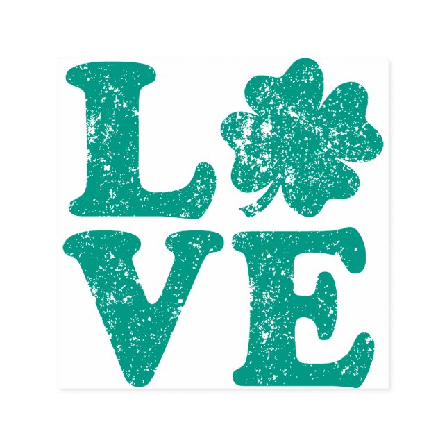 St Patrick's Day LOVE Shamrock Irish Self-inking Stamp (Design)