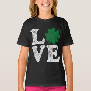 St Patrick's Day LOVE Shamrock Irish T-Shirt