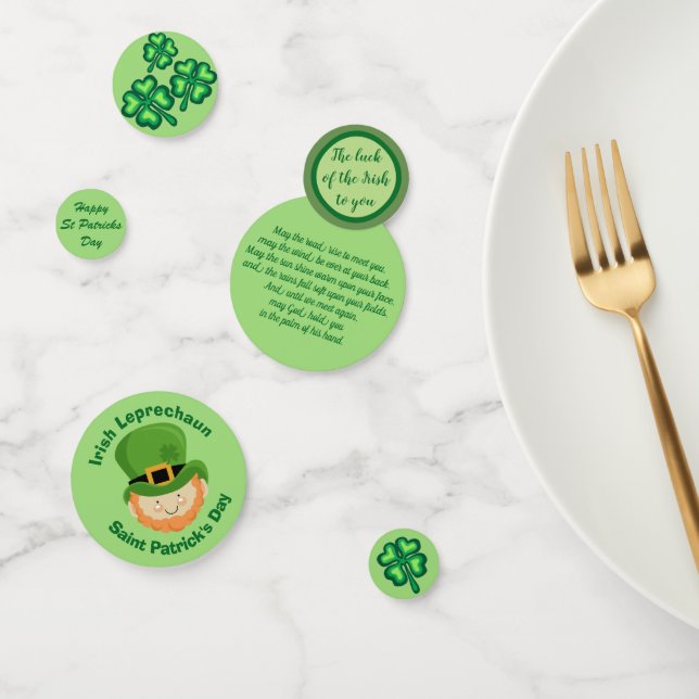 St Patrick's Day luck of the Irish greetings Confetti (Group)