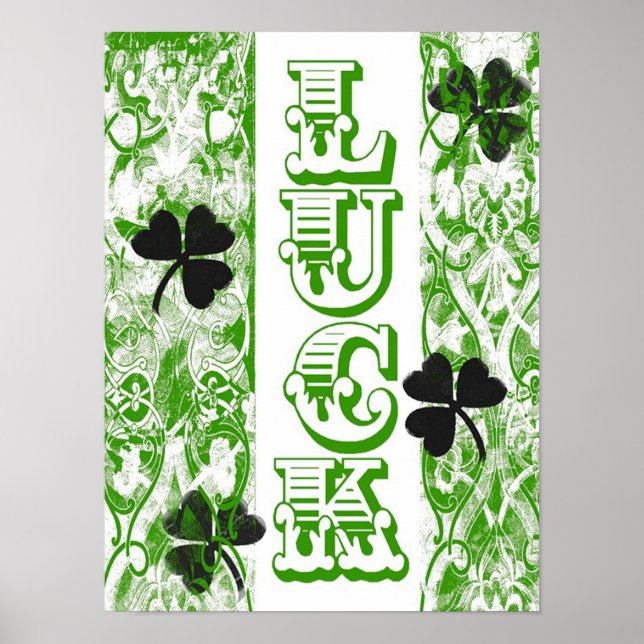 St. Patrick's Day Luck Poster (Front)