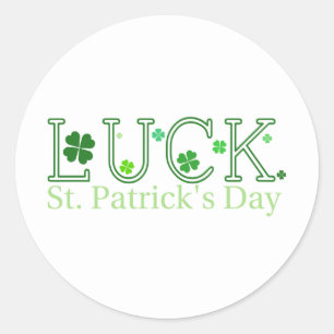 St. Patrick's Day Luck Round Sticker