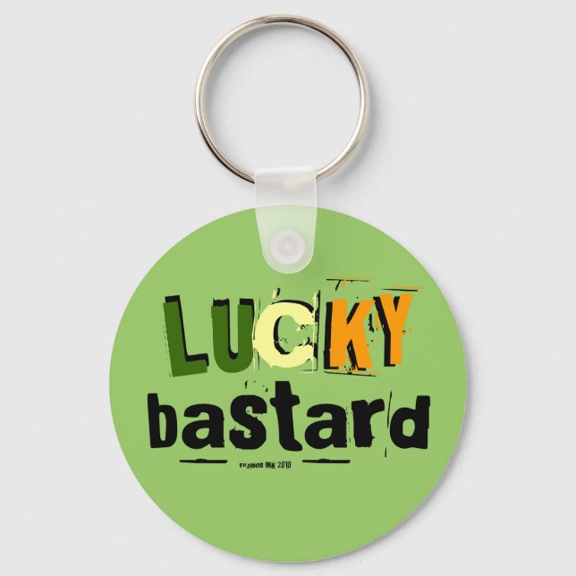 St. Patrick's Day Lucky Bastard KeyChain (Front)