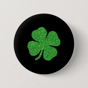 St. Patrick's Day Lucky Charm Green Irish Clover S 6 Cm Round Badge