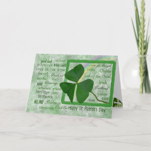 St. Patrick's Day Lucky Clover Card