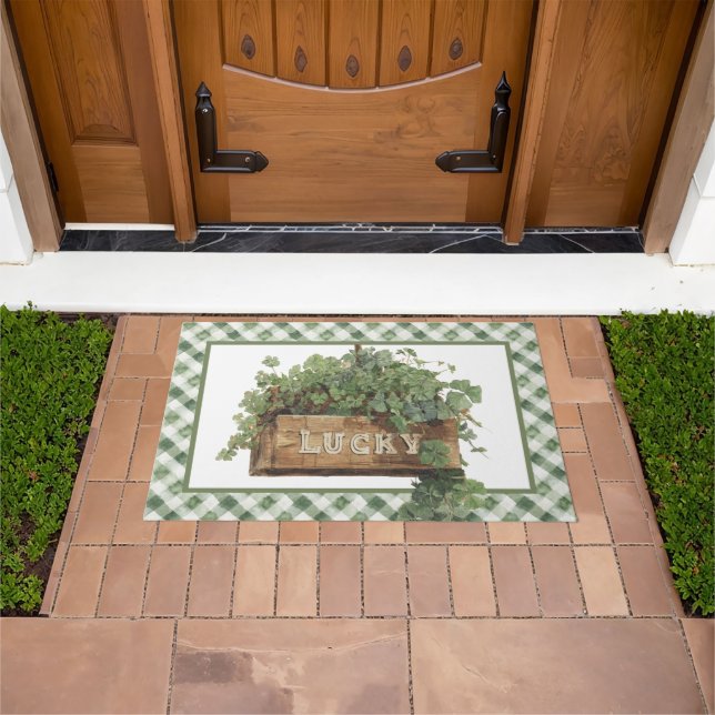  St Patrick's Day Lucky Clover Doormat (Outdoor)