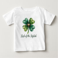 St. Patrick's Day Lucky Clover Gold Heart Green T-