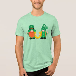 St. Patrick's Day Lucky Gnome Duo Tri-Blend Shirt