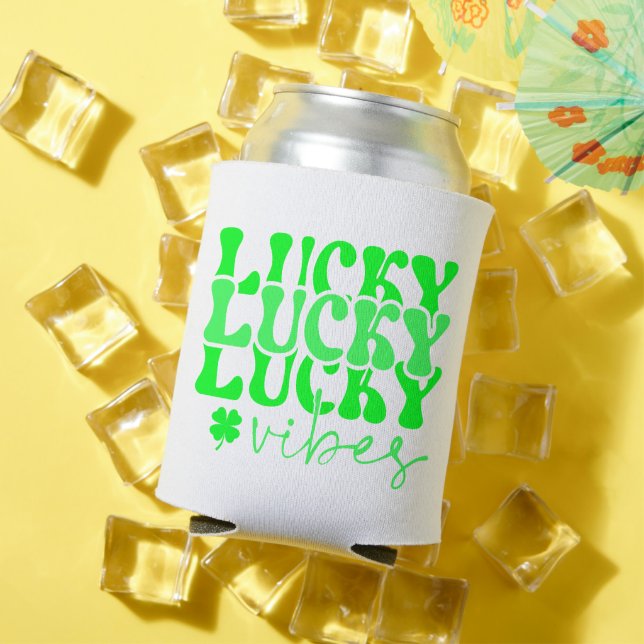 St Patrick's Day Lucky greenstylish Can Cooler (In Situ Summer)