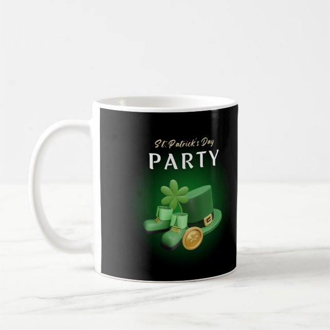 St. Patricks Day Lucky Irish -Funny Lucky Irish    Coffee Mug (Left)
