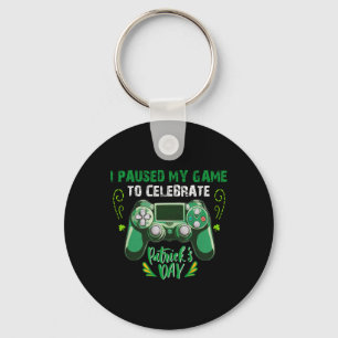 St Patricks Day Lucky Irish Gaming Lover Boys Girl Key Ring