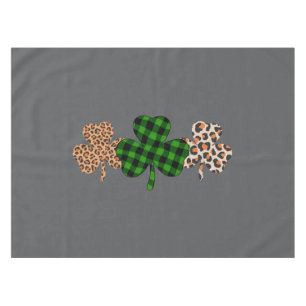 St Patricks Day Lucky Irish Green Plaid Shamrock  Tablecloth