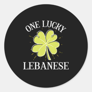 St Patricks Day Lucky Lebanese Gift Classic Round Sticker
