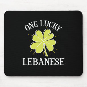 St Patricks Day Lucky Lebanese Gift  Mouse Pad