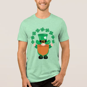 St. Patrick's Day Lucky Leprechaun Gnome Tri-Blend Shirt