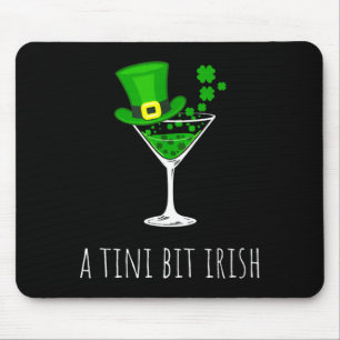 St patricks day lucky leprechaun womens a tiny bit mouse pad
