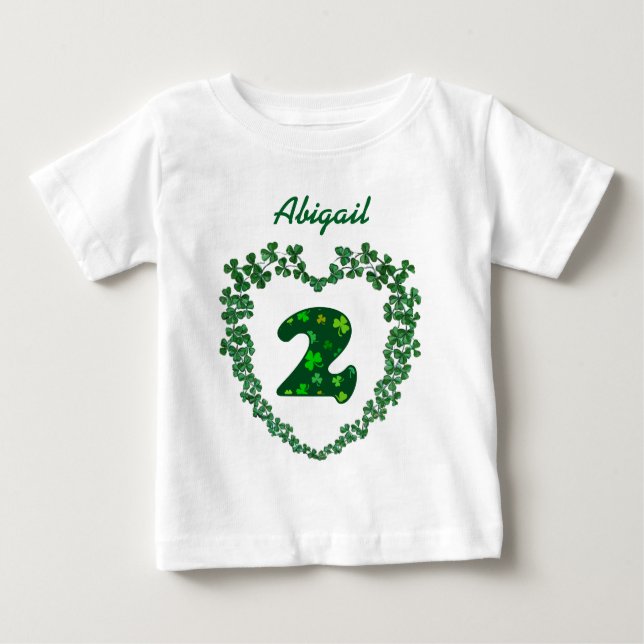 St Patricks Day Lucky March 17th 2nd Birthday V02A Baby T-Shirt (Front)