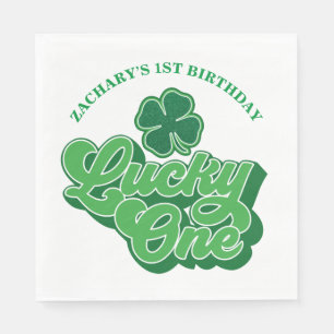 St. Patrick's Day Lucky One Birthday Paper Napkins