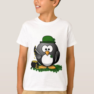 St. Patrick's Day Lucky Penguin with Pot Of Gold T-Shirt
