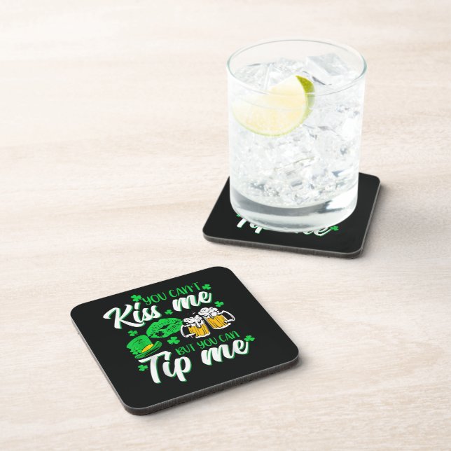 St Patrick's Day Lucky Shamrock  Coaster (Right Side)