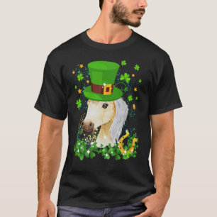 St Patricks Day Lucky Shamrock Cute Famer Horse Gi T-Shirt