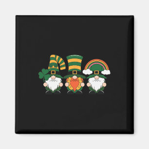 St Patricks Day Lucky Shamrock Irish Gnomes Irish Magnet