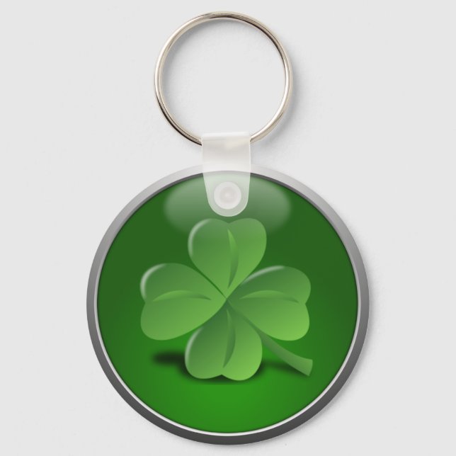 St. Patrick's Day Lucky Shamrock Key Ring (Front)