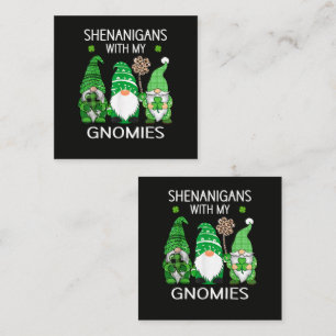 St Patricks Day Lucky Shamrock Leopard Enclosure Card