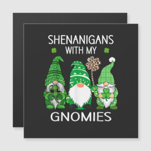 St Patricks Day Lucky Shamrock Leopard Gnomes