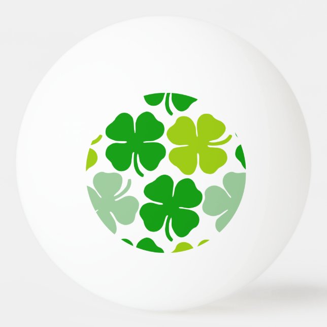 St. Patrick's Day Lucky Shamrock Ping Pong Ball (Back)