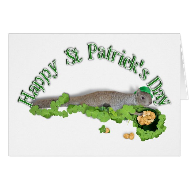 St. Patrick's Day Lucky Squirrel   (Front Horizontal)