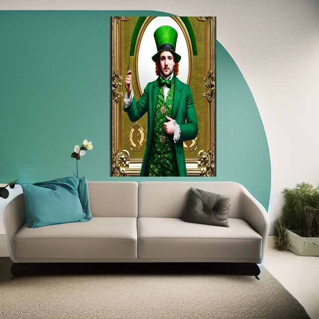 St. Patrick's Day man wearing green | AI Art  Poster (Creator Uploaded)