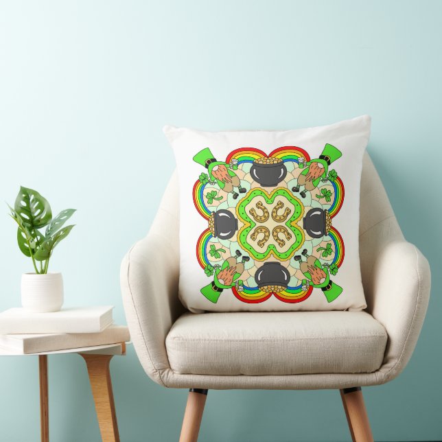 St Patrick's Day Mandala Cushion (Chair)