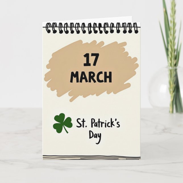 St Patricks Day March 17 Card (Front)