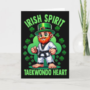 St Patricks Day Martial Arts Irish Spirit Taekwond Card
