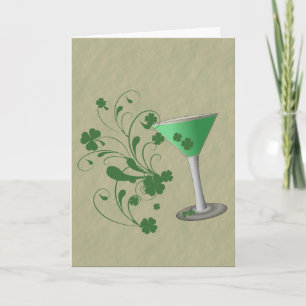 St Patrick's Day Martini Card