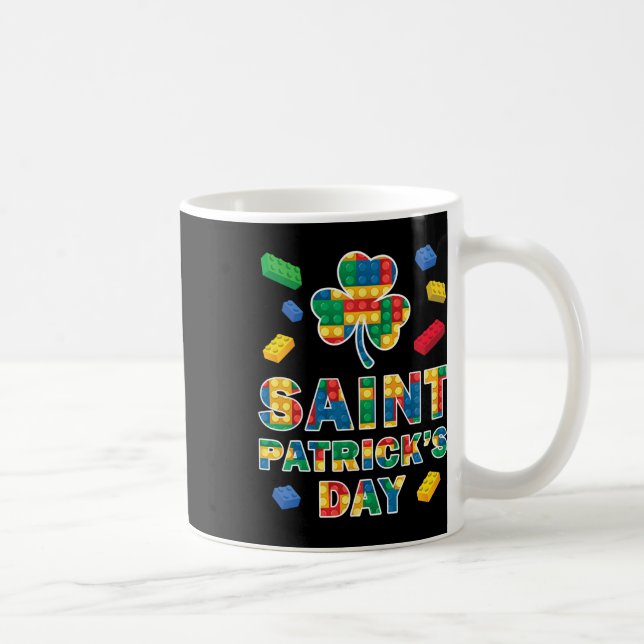 St. Patricks Day Master Builder Blocks Brick Shamr Coffee Mug (Right)